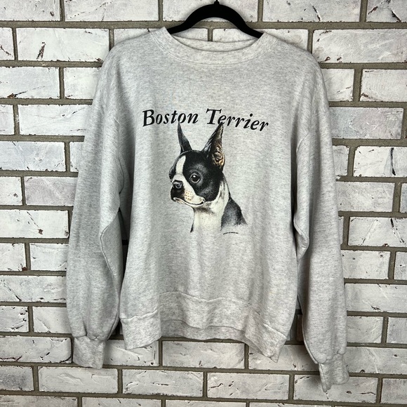 Vintage Tops - Vintage | Boston Terrier Crewneck